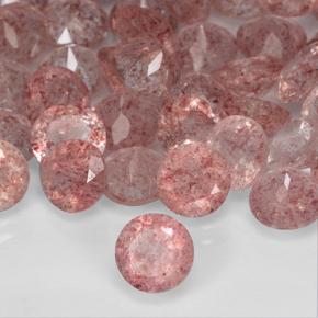 Quartz fraise Rose moyen naturelle Tour, 0.75 ct, Translucide