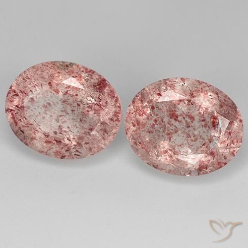 Achetez naturel 7,30ct rose quartz fraise gems, coupe ovale, en provenance russie chez gemselect. en stock, livraison internationale!