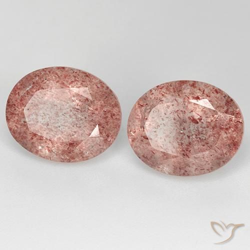 Shop natural 6.97ct Rose moyen Quartz fraise gems, ovale, from Russie at GemSelect. In stock, global shipping!