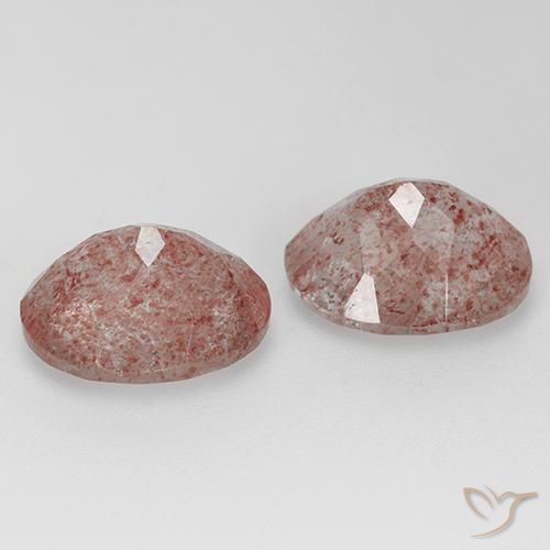 Shop natural 6.97ct Rose moyen Quartz fraise gems, ovale, from Russie at GemSelect. In stock, global shipping!