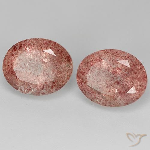 Shop natural 7.24ct Rose moyen Quartz fraise gems, ovale, from Russie at GemSelect. In stock, global shipping!