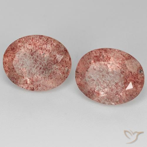Shop natural 6.69ct Rose framboise Quartz fraise gems, ovale, from Russie at GemSelect. In stock, global shipping!