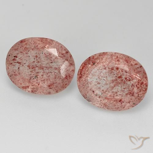 Shop natural 6.73ct Rose moyen Quartz fraise gems, ovale, from Russie at GemSelect. In stock, global shipping!