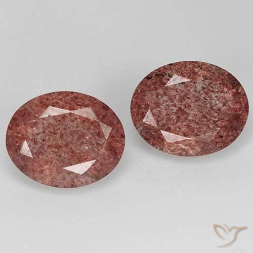 6.45ctw Naturel Rouge foncé Quartz fraise, ovale, Translucide