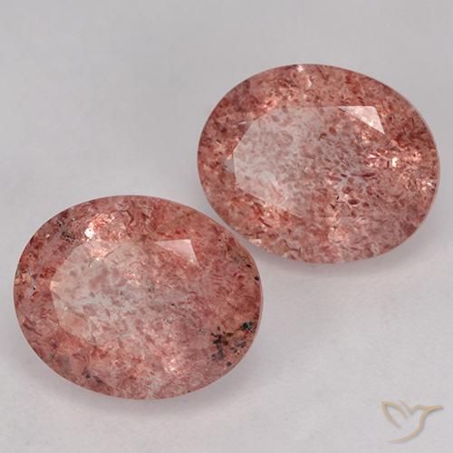 Shop natural 6.66ct Rose moyen Quartz fraise gems, ovale, from Russie at GemSelect. In stock, global shipping!