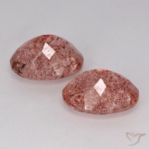 Shop natural 6.66ct Rose moyen Quartz fraise gems, ovale, from Russie at GemSelect. In stock, global shipping!