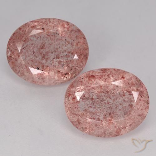 Shop natural 6.78ct Rose moyen Quartz fraise gems, ovale, from Russie at GemSelect. In stock, global shipping!