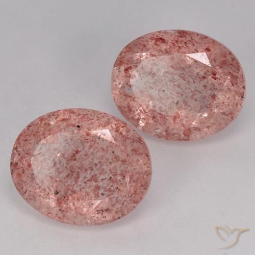 Shop natural 6.78ct Rose moyen Quartz fraise gems, ovale, from Russie at GemSelect. In stock, global shipping!