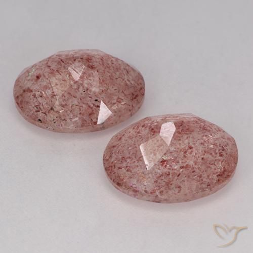 Shop natural 6.78ct Rose moyen Quartz fraise gems, ovale, from Russie at GemSelect. In stock, global shipping!
