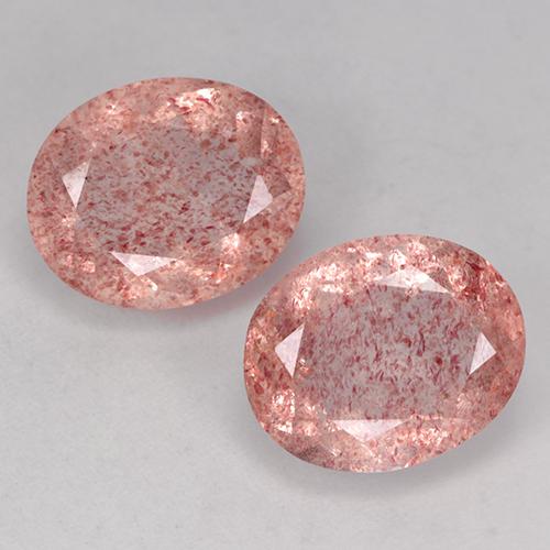 Achetez naturel 7,15ct rose quartz fraise gems, coupe ovale, en provenance russie chez gemselect. en stock, livraison internationale!