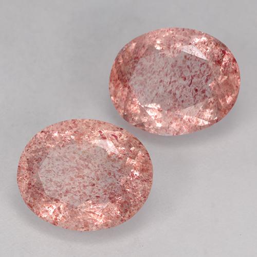 Achetez naturel 7,15ct rose quartz fraise gems, coupe ovale, en provenance russie chez gemselect. en stock, livraison internationale!