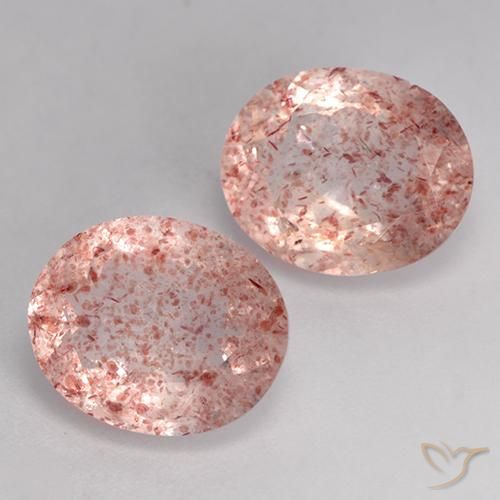 Shop natural 6.91ct Rose moyen Quartz fraise gems, ovale, from Russie at GemSelect. In stock, global shipping!
