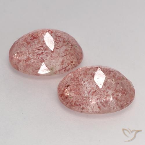 Shop natural 6.34ct Rose moyen-léger Quartz fraise gems, ovale, from Russie at GemSelect. In stock, global shipping!