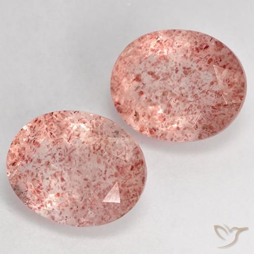 Shop natural 7.45ct Rose moyen-léger Quartz fraise gems, ovale, from Russie at GemSelect. In stock, global shipping!