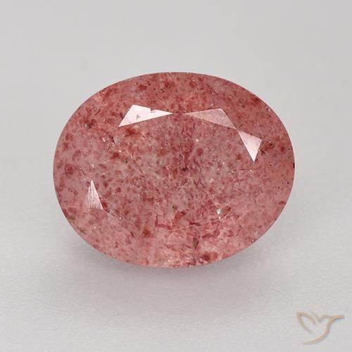 3.83ct Naturel Rose foncé Quartz fraise, ovale, Translucide