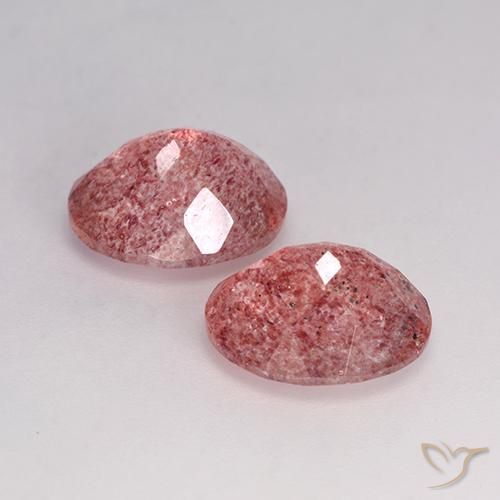 Shop natural 6.69ct Rouge foncé Quartz fraise gems, ovale, from Russie at GemSelect. In stock, global shipping!