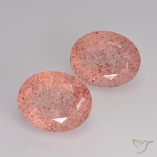 Shop natural 6.58ct Rose moyen-léger Quartz fraise gems, ovale, from Russie at GemSelect. In stock, global shipping!