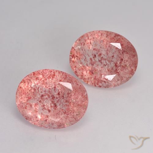 Shop natural 6.53ct Rose moyen-léger Quartz fraise gems, ovale, from Russie at GemSelect. In stock, global shipping!