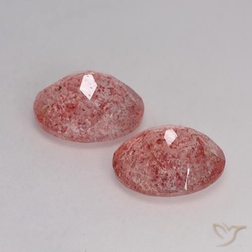 Shop natural 6.53ct Rose moyen-léger Quartz fraise gems, ovale, from Russie at GemSelect. In stock, global shipping!