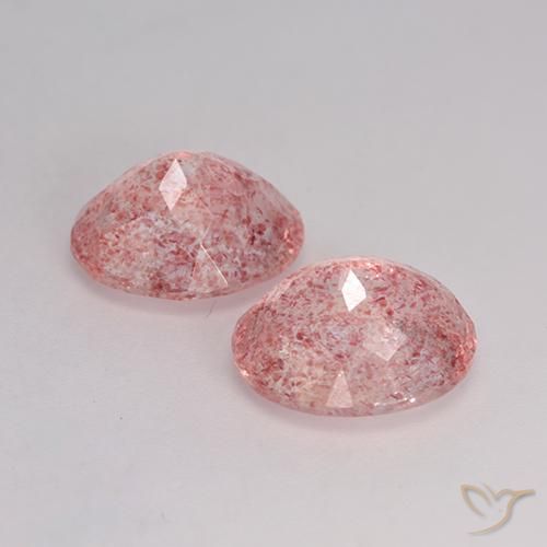 Shop natural 6.54ct Rose moyen-léger Quartz fraise gems, ovale, from Russie at GemSelect. In stock, global shipping!