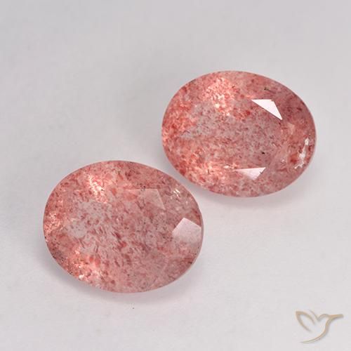 Shop natural 6.64ct Rose moyen-léger Quartz fraise gems, ovale, from Russie at GemSelect. In stock, global shipping!