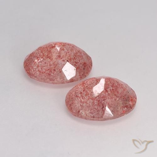 Shop natural 6.64ct Rose moyen-léger Quartz fraise gems, ovale, from Russie at GemSelect. In stock, global shipping!