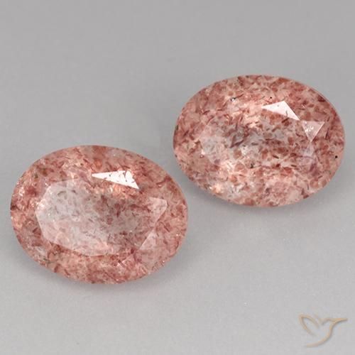 Shop natural 3.60ct Rose terreux Quartz fraise gems, ovale, from Brésil at GemSelect. In stock, global shipping!