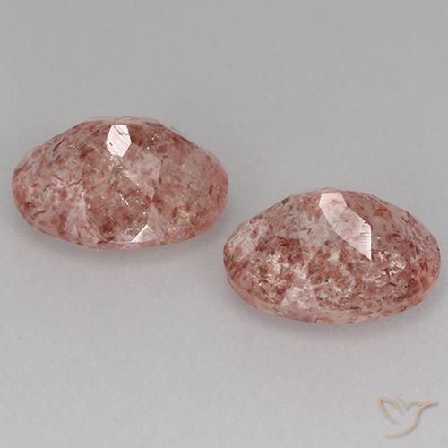 Shop natural 3.60ct Rose terreux Quartz fraise gems, ovale, from Brésil at GemSelect. In stock, global shipping!