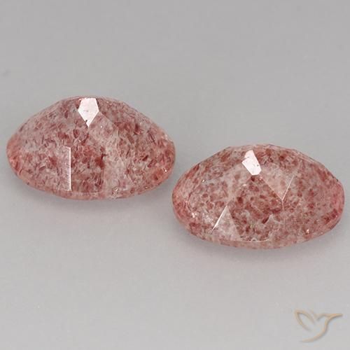 Shop natural 3.52ct Rose léger Quartz fraise gems, ovale, from Brésil at GemSelect. In stock, global shipping!