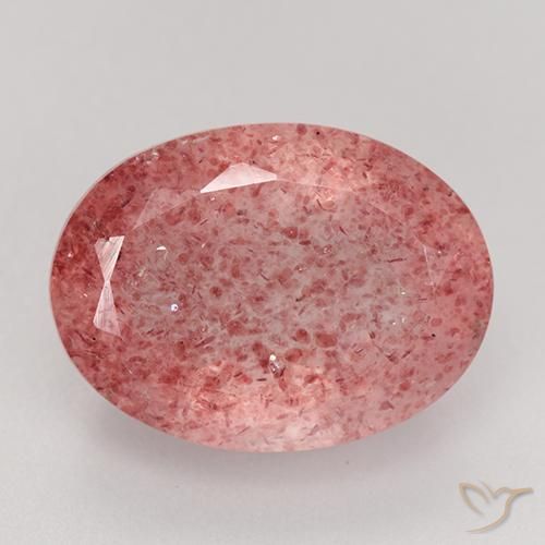 9.24ct Naturel Rouge foncé Quartz Fraise, ovale, Translucide