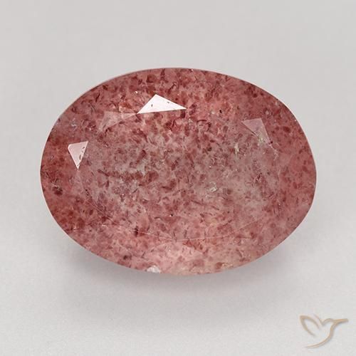9.03ct Naturel Rouge violacé Quartz Fraise, ovale, Translucide