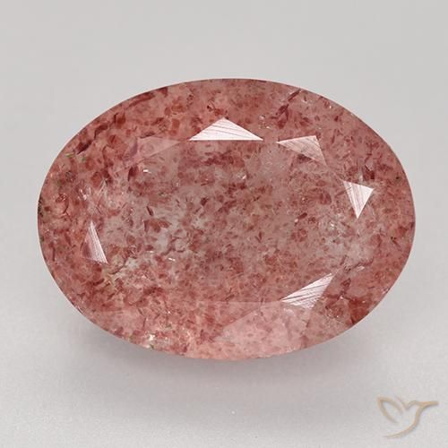 8.83ct Naturel Rose Quartz Fraise, ovale, Translucide