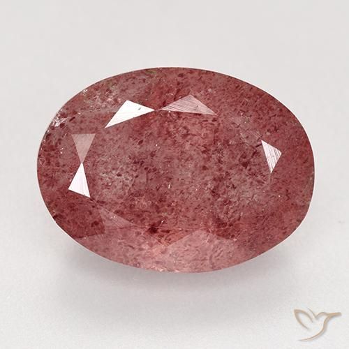 9.21ct Naturel Rose rose profond Quartz fraise, ovale, Translucide