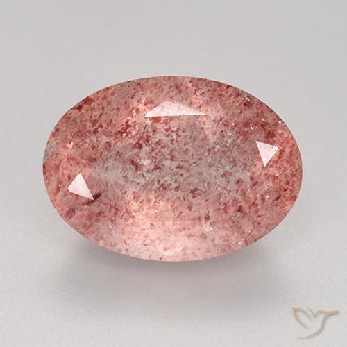 5.77ct Naturel Rose léger Quartz fraise, ovale, Translucide