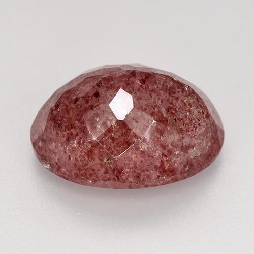 Quartz fraise Rose foncé naturelle Coupe ovale, 9.84 ct, Translucide