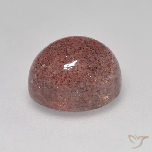 Quartz fraise Rose naturelle ovale, 3.19 ct, Translucide