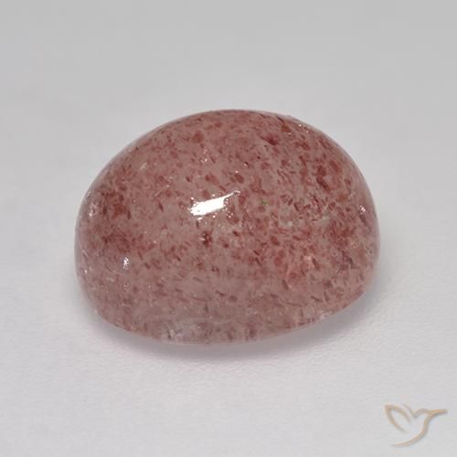 Quartz fraise Rose naturelle ovale, 5.29 ct, Translucide