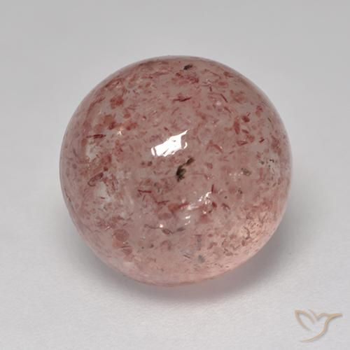 Quartz fraise Rose léger naturelle Tour, 5.93 ct, Translucide