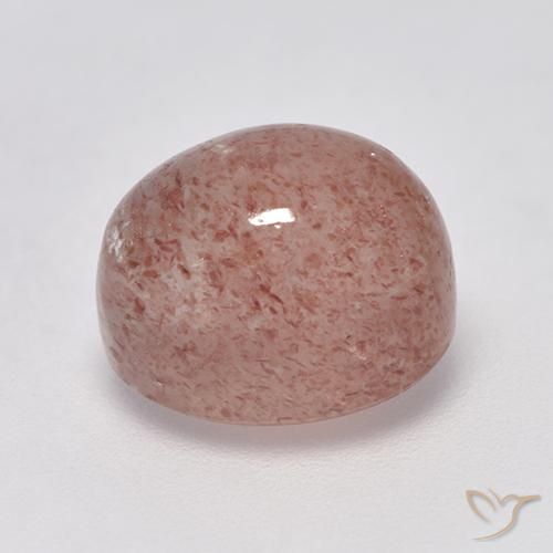 Quartz fraise Rose pamplemousse naturelle ovale, 4.71 ct, Translucide
