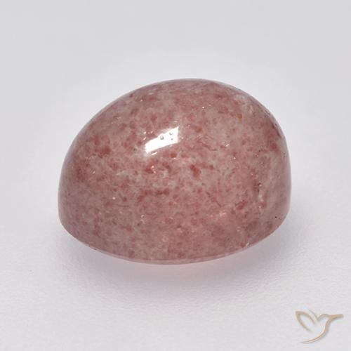 Quartz Fraise Rose moyen-léger naturelle ovale, 5.72 ct, Translucide