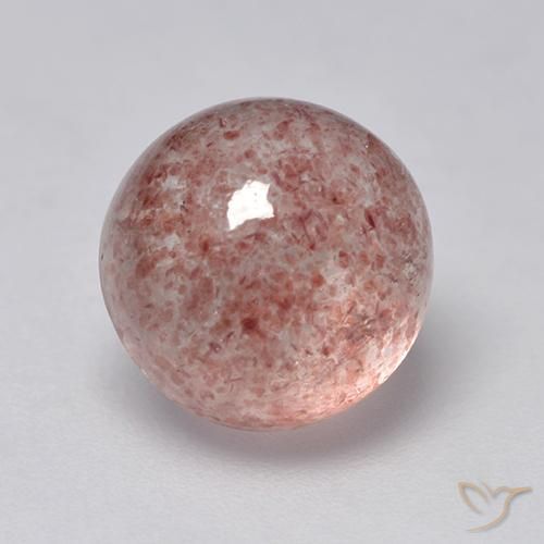 4.14ct Naturel Rose terreux Quartz Fraise, Tour, Translucide