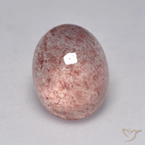 3.97ct Naturel Rose terreux Quartz Fraise, ovale, Translucide