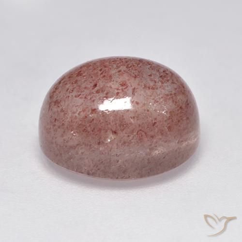 Quartz fraise Rose moyen naturelle ovale, 7.08 ct, Translucide