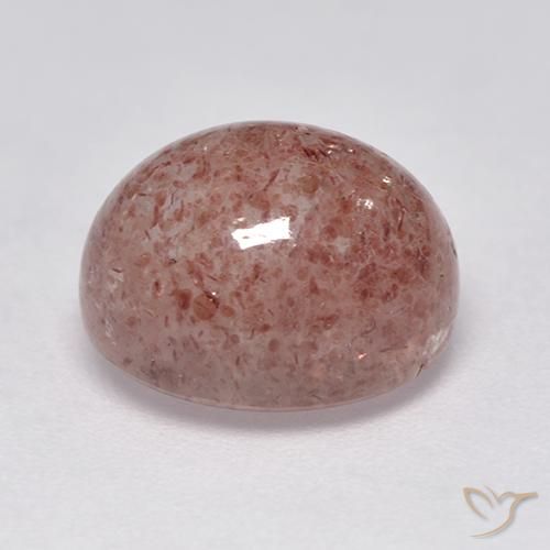 Quartz fraise Rose clair naturelle ovale, 5.25 ct, Translucide