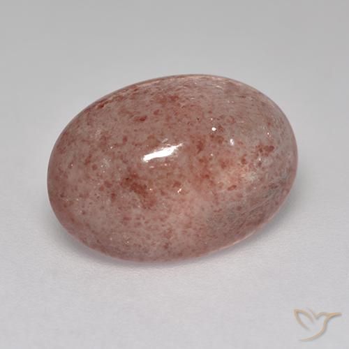 Quartz Fraise Rose moyen-foncé naturelle ovale, 5.05 ct, Translucide