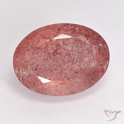 9.30ct Naturel Rose Quartz Fraise, ovale, Translucide