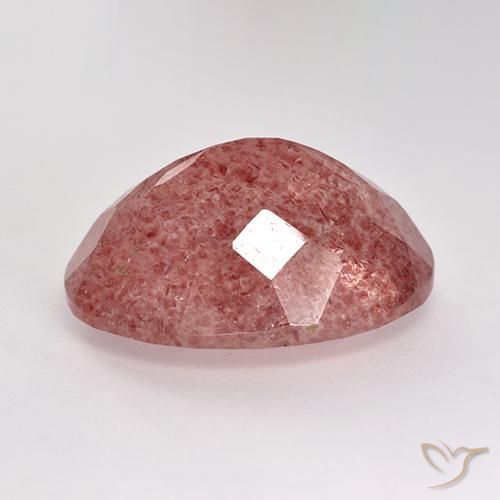 Quartz fraise Rose naturelle ovale, 9.30 ct, Translucide