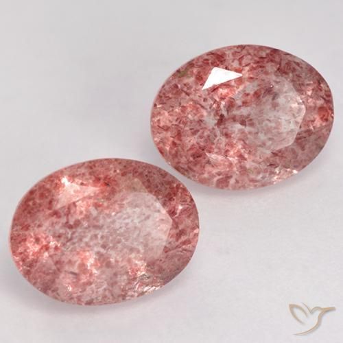 Shop natural 3.33ct Rose moyen Quartz fraise gems, ovale, from Brésil at GemSelect. In stock, global shipping!