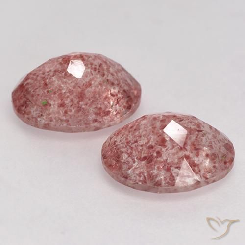 Shop natural 3.33ct Rose moyen Quartz fraise gems, ovale, from Brésil at GemSelect. In stock, global shipping!