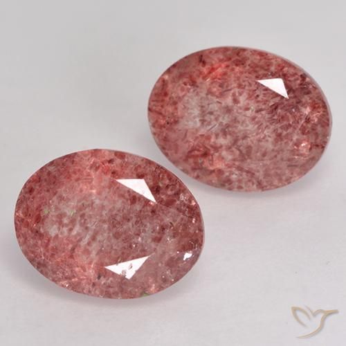 Shop natural 3.65ct Rose vif Quartz fraise gems, ovale, from Brésil at GemSelect. In stock, global shipping!